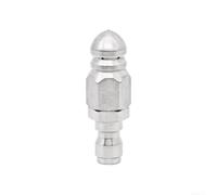 Sewer Cleaning Tool Stainless Steel 1 Forward 6 Rear | 1 forward 6 rear jets, breaks oil and sand blocks, fits pressure washers, 56mm length, silver finish
