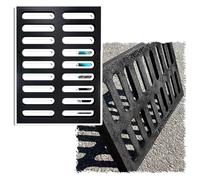 Sewer cover， Durable Drain Grate 20x12in 20x16in Ductile Iron Trench Grates Rectangle Channel(20x16in 50x40cm)