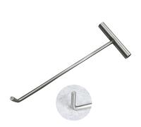 Sewer Drain Cover Pry Bar,Heavy Duty Door Lifting Hook,Household Tools Manhole Lifter Roll up Door Hook Pull Hook,T Shape Ceiling Hooks (Color : Blunt Head, Size : 68x16cm/26.77x6.3in)