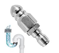 Sewer High Pressure Nozzle High Pressure Duct Hose Cleaning Nozzle 1/4 Inch Rust Visibility Guide Tool Pipe Accessories for Residential Buildings for Community Kitchens Bathrooms in Residential Areas