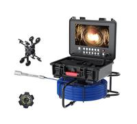 Sewer Inspection Camera 9" Meter Counter DVR Drain Video Endoscope Pipe Borescope With And Self-Leveling 512HZ Locator Easy To Use(50m)