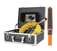 Sewer Inspection Camera with 7-inch LCD Monitor, 6.5mm HD Drain Camera with512Hz Sonde Transmitter and Receiver, for Pipe Technician Plumbers 50mCable