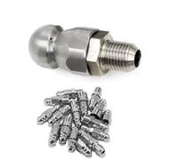 Sewer Jet Nozzles Kit Stainless Steel 1 Front Hole with 3 Or 6 Back Holes Multiple Pack Sizes(1 Hole in Front/3 Holes in Back M18mm,2pcs)