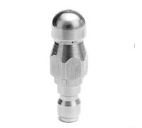 Sewer Jetter Nozzle for Pressure Washer 1 Front 6 Rear Jets Stainless Steel Drain Cleaning Tool G 1/4 Quick Connector Pipe Unclogging Kit Household Use