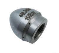 Sewer Jetter Nozzle Professional Drain Jetting Accessory for Garden Hose Clear Debris G1/2 G3/8 Connection 40L Output Silver(G3/8inch)