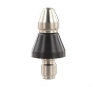 Sewer Jetter Nozzle Stainless Steel High Pressure Drain Cleaning Tool for Pipe Unclogging 5000 PSI Quick Connect Fit for Pressure Washer Hose Silver 61mm