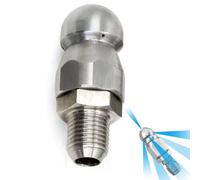 Sewer Jetter Nozzle Stainless Steel Pressure Washer Hose 1 Front 3 Back or 1 Front 6 Back Holes Pack of Multiple Sizes(1 Hole in Front/3 Holes in Back M14mm,5pcs)