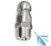 Sewer Jetter Nozzle Stainless Steel Pressure Washer Hose 1 Front 3 Back or 1 Front 6 Back Holes Pack of Multiple Sizes(1 Hole in Front/3 Holes in Back M22mm*14mm,2pcs)