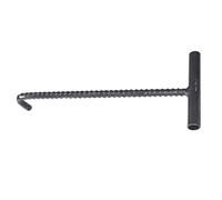 Sewer Lids Crowbar Vaults Lid Hook T-Style Handle Manhole Cover Pullers, Drain Grate Pulling Hook, Steel Heavy Duty Reachers for Gutter/Sewer Lid(12mm,90cm/35.4inch)