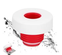 Sewer Plug, Red Washing Machine Waste Pipe Connector Drain Pipe Seal Deodorant Pop up Sink Hole Plug Cover, Sealing Plug Sewer Seal Ring Pipe Connector for Bathroom Kitchen Washing Machine, φ30mm
