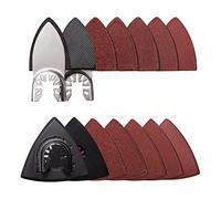 seweu 104Pcs Oscillating Tool Detail Sanding Pads, 2Pcs Triangle Sanding Pads and 2Pcs Finger Sanding Pad, 100Pcs Sandpaper
