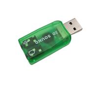 seweu External Mini Sound Card USB to 3.5Mm Stereo Audio Adapter for Win 7 8 Android Speaker Laptop Headset Green