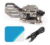 seweu Mini CW Morse Key Double Paddle Code Keyer in Aluminium Alloy for Practise Beginner CW Telegraph Shortwave Radio