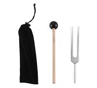 seweu Tuning Fork Tuner with Mallet for Healing Chakra,Sound Therapy,Keep Body,Mind and Spirit in Perfect Harmony Silver Accessories 528HZ