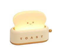 Sewinde Cute Toast Lamp,Desk Decor Night Light,LED Dimmable Bread Light,Rechargeable Room Decor Lamp with Timer,Sleep Lamp for Bedroom Bedside Decorations,Gift for Teen Girls (Yellow)
