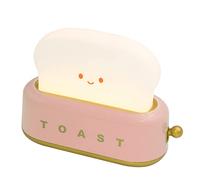 Sewinde Cute Toast Lamp,Room Decor Night Light, LED Dimmable Bread Light,Rechargeable Desk Lamp with Timer,Sleep Lamp for Bedroom Bedside Decorations,Aesthetic Gifts for Teen Girls(Pink)