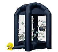 Sewinfla Inflatable Cash Cube Booth, 8.2x5.2 x 5.2 ft Inflatable Money Grab Machine for Business Advertising Event Promotion(Black)