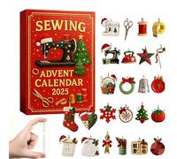 Sewing Advent Calendars 2025,24-Day Christmas Countdown Surprise Box,2D Acrylic Sewing Christmas Countdown Calendar With Sew Accessories,Creative Sew Tool C-hristmas Tree Decorations for Craft Lovers