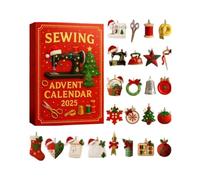 Sewing Advent Calendars 2025 | 24-Day Miniature Sewing Tool Ornaments Advent Calendar 2025 | 2d Acrylic Sew Accessories Pendant for Xmas Tree Decor|Christmas Countdown Gifts for Craft Lovers,quilters