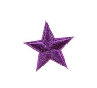 Sewing Applique Patches, Applique Patches 10pcs Small Star Iron On for Clothes Embroidered DIY Multicolor 2.7cm(Purple Color)