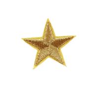 Sewing Applique Patches, Applique Patches 10pcs Small Star Iron On for Clothes Embroidered DIY Multicolor 2.7cm(Golden Color)