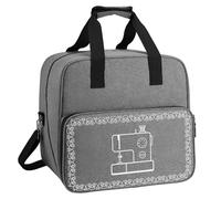 Sewing Bag, Sewing Machine Carrying Case - Multi-Pocket Sewing Storage Case, Waterproof Protective Sewing Carrying Bag for Threads and Fabrics, Dark purple, Consulte la descripción, See description