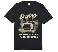 Sewing Because Murder is Wrong Sewing Machine Comfort Colors Adult Heavyweight T-Shirt