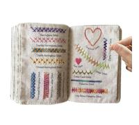 Sewing Book, Book Cloth, Stitch Book, Embroidery Stitches Book, Creative Embroidery Stitches Book, Family Stitching Loose-Leaf Book for Elevate Sewing Skills (A)