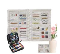 Sewing Book | Embroidery Instructions for Sewing Enthusiasts | Embroidery Stitches Book | Linen Fabric Embroidery stítch Sewing Books, Creative Family Stitching Loose-Leaf Book for Women, Wife, Mom