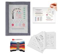 Sewing Book with Needle and Thread - Embroidery Book for Beginners, Sewing and Stitching Guide, Embroidery Stitches Tutorial, Books on Sewing Techniques, Embroidery Kit with Stitch Instructions