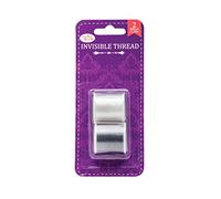 Sewing box Invisible Sewing Thread 200M 2 Pack Light and Dark Fabrics, Silver