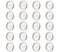 Sewing Button with Alloy Materials Four Hole Designs Fine Edges for Various Use Metal Button