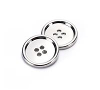 Sewing Buttons 10pcs Metal Buttons for Clothing Suit Shirt Coats DIY Sewing Accessories Gold Decorative(Silver,20mm(10pcs))