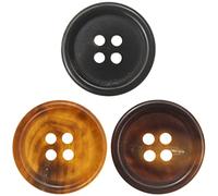 Sewing Buttons, 12 Pieces Trumpet Button Set for Blazer Blazer Light Brown Black Dark Brown Buttons(Light Brown,15mm (12pcs))