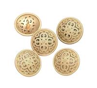 Sewing Buttons 5pcs Round Metal Button for Needlework Shank Sewing Accessories Decorative for Clothes Jacket Handicraft(01-Gold 2,20mm)