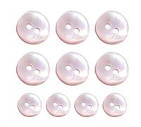 Sewing Buttons - Natural Shell Buttons | Real Pinctada Salina, Oysters, Pearl Bowls | Round Eye Buttons for Cardigans, Suit Jackets, Blazers, Crafts, DIY Projects
