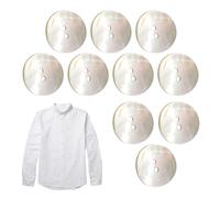 Sewing Buttons - Natural Shell Buttons | Real Pinctada Salina, Oysters, Pearl Bowls | Round Eye Buttons for Cardigans, Suit Jackets, Blazers, Crafts, DIY Projects