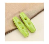 Sewing Buttons Oval Horn Button Toggle 31mm/39mm Multicolor Resin for Cardigans and Knitting(Green,31mm)