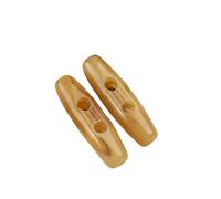 Sewing Buttons Oval Horn Button Toggle 31mm/39mm Multicolor Resin for Cardigans and Knitting(Khaki,31mm)