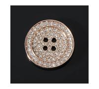 Sewing Buttons Vintage Buttons 10pcs Diamond Rhinestone Grains 4-Hole Metal Gold Silver 15-25mm(Gold,25mm)