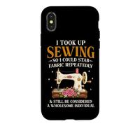 Sewing Cat I came i sew i swore Funny Quilter Case for iPhone X/XS
