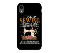Sewing Cat I came i sew i swore Funny Quilter Case for iPhone XR