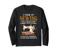 Sewing Cat I Came i sew i Swore Funny Quilter Long Sleeve T-Shirt