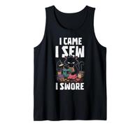 Sewing Cat I Came i sew i Swore Funny Quilter Tank Top