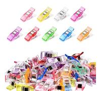 Sewing Clips for Fabric, 100Pcs Plastic Quilting Crafting Pins Non Slip Fabric Clips Multipurpose Crafting and Knitting Clamps Plastic for Hanging Objects Dressmaking Craftings