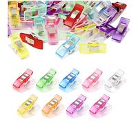 Sewing Clips for Fabric, 100Pcs Plastic Quilting Crafting Pins Non Slip Multipurpose Crafting and Knitting Clamps Plastic for Hanging Objects Dressmaking Crafting