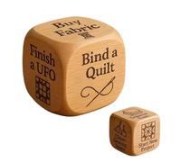 Sewing Decision Tool - Engraved Wooden Quilting Dice for Creative Crafting Prompts | Handmade Cube with Stitching Tasks, Ideal for Quilting Hobby Fun and Inspiration in Sewing Rooms