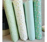 Sewing Dreams Come True with 4pcs of Soft Floral Cotton Cloth Perfect for Various Craft Projects (25cm*25cm)