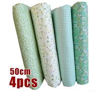 Sewing Dreams Come True with 4pcs of Soft Floral Cotton Cloth Perfect for Various Craft Projects (50cm*50cm)