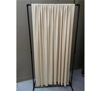 Sewing Fabric Elasticity Fabric for Backdrop Curtains | Select Color to DIY Soft Fabric Drapes Wedding Curtain Backdrop Material for Sewing(Tea Cream,W160cm X L300cm)